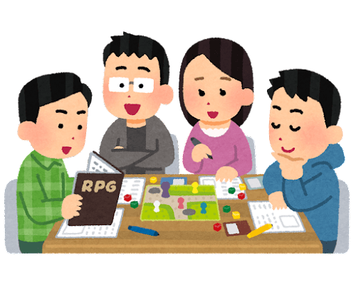 élèves qui jouent à un rpg en étudiant la langue japonaise